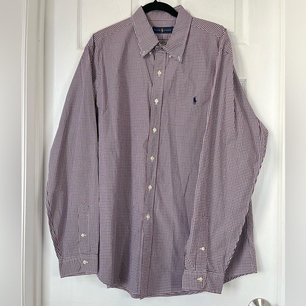 Ralph Lauren Plaid Dress Shirt Classic Fit Long Sleeve XXL